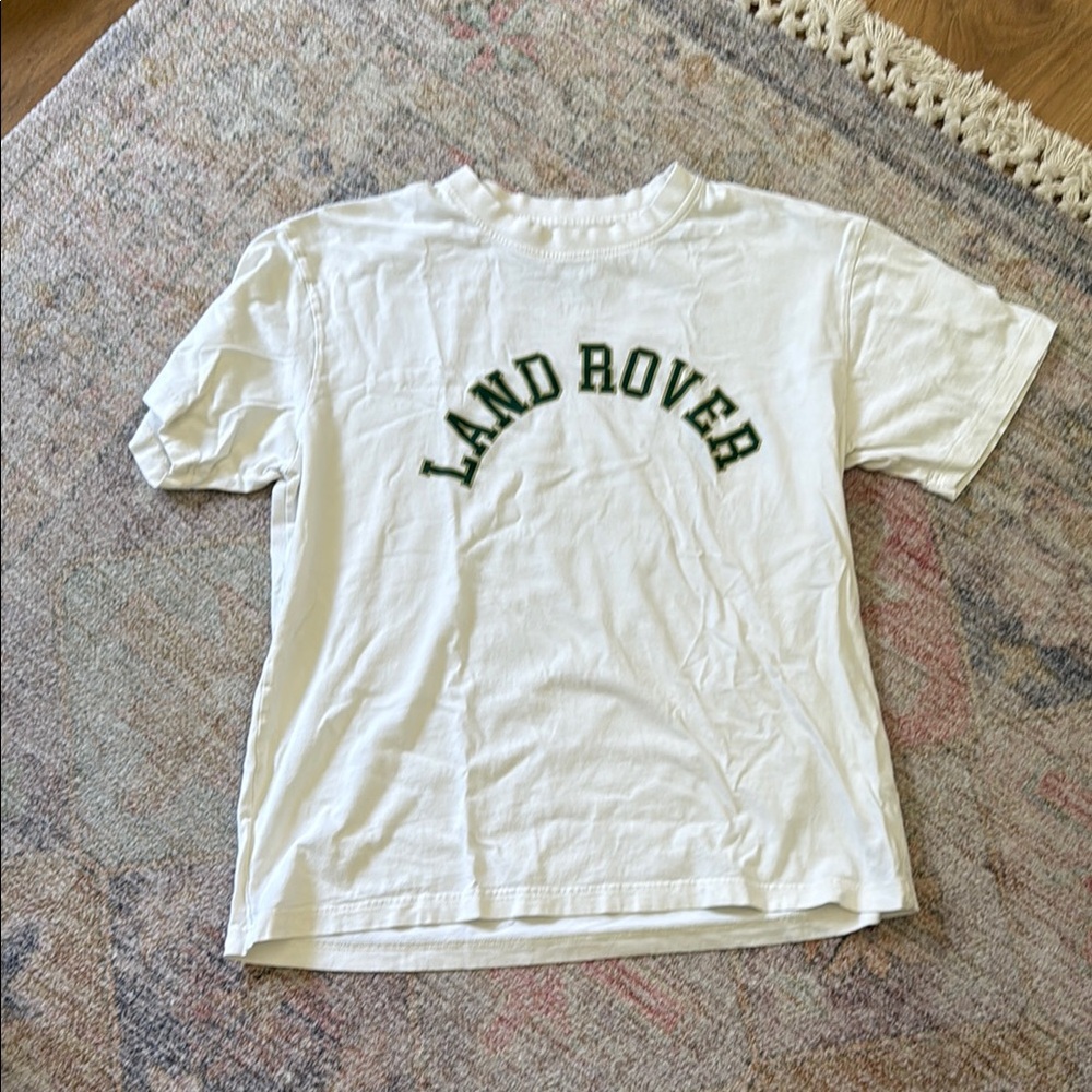 PacSun Land Rover White Tee with Dark Green Text